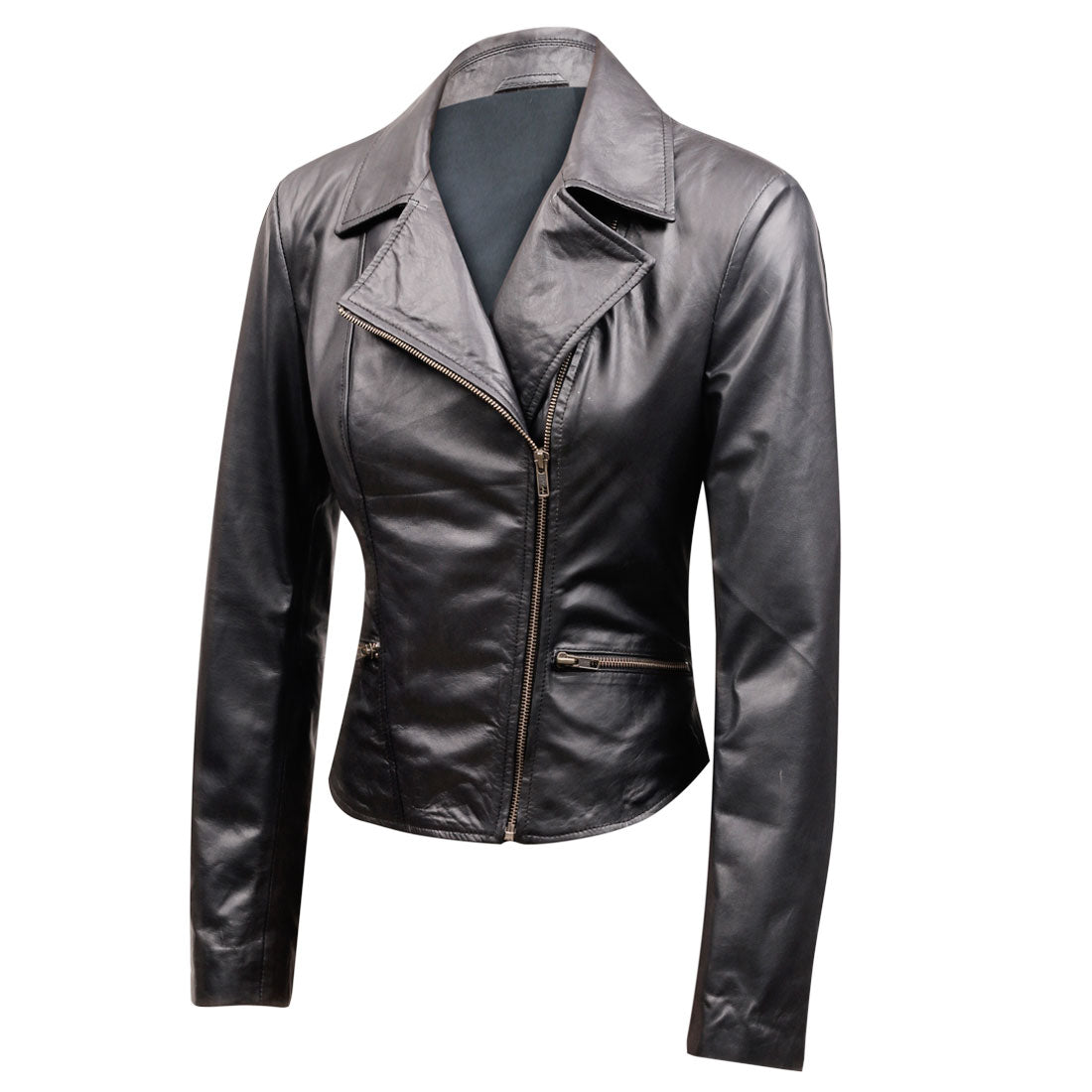 Mariella Black Genuine Lamb Leather Jacket - Corset Revolution