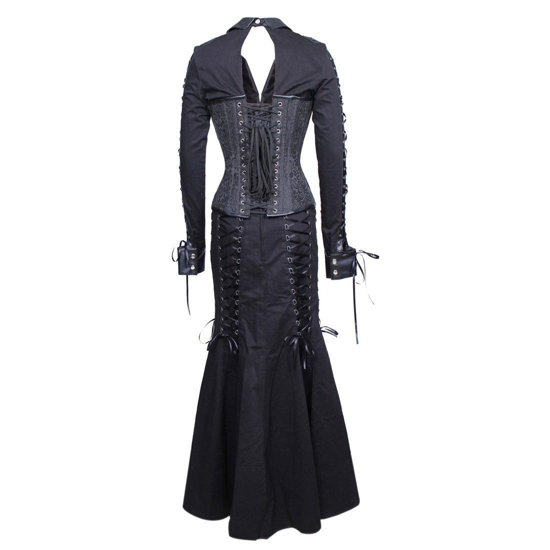 Sabella Gothic Authentic Steel Boned Overbust Corset Dress - Corset Revolution