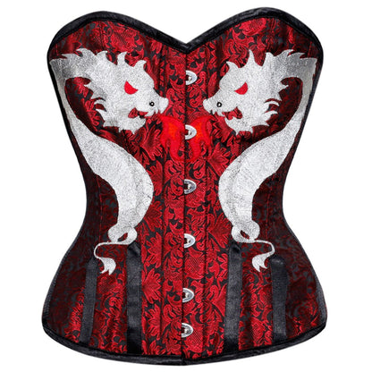 Hildegarde Gothic Authentic Steel Boned Overbust Corset - Corset Revolution