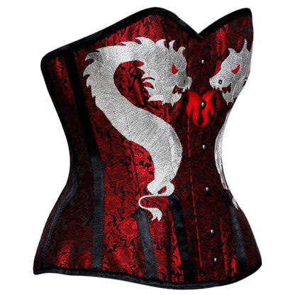 Hildegarde Gothic Authentic Steel Boned Overbust Corset - Corset Revolution