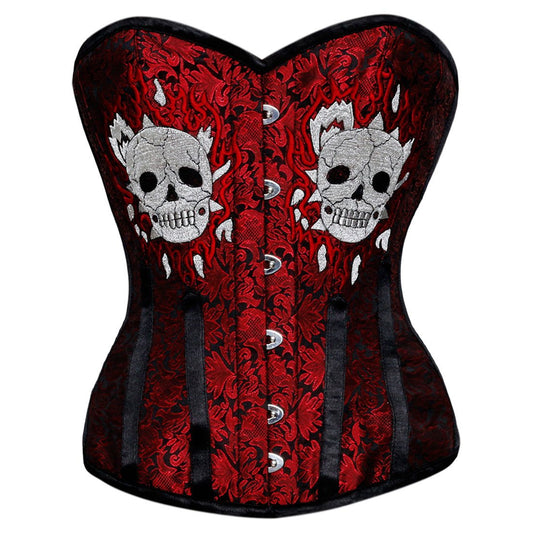 Fabienne Gothic Authentic Steel Boned Overbust Corset - Corset Revolution