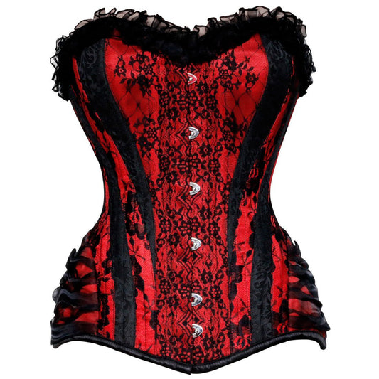 Eustacia Gothic Authentic Steel Boned Overbust Corset - Corset Revolution