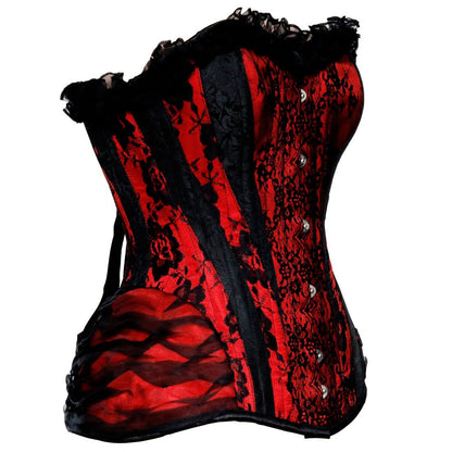 Eustacia Gothic Authentic Steel Boned Overbust Corset - Corset Revolution