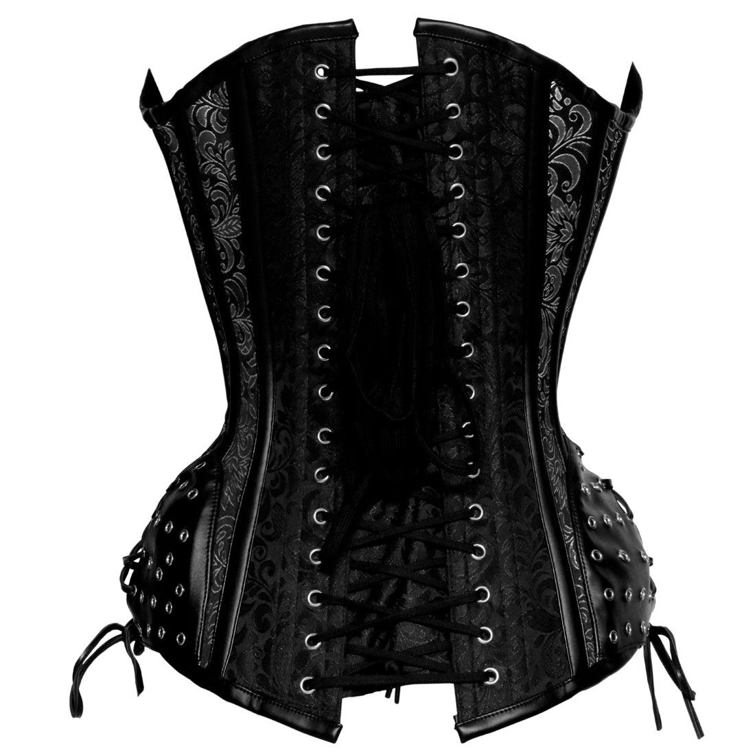 Kalianne Gothic Long Lined Authentic Steel Boned Overbust Corset - Corset Revolution