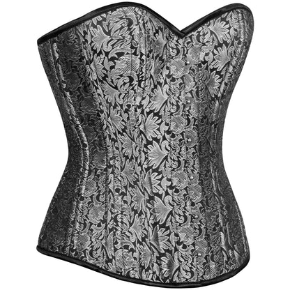 Chava Silver Sweet heart Overbust Corset - Corset Revolution