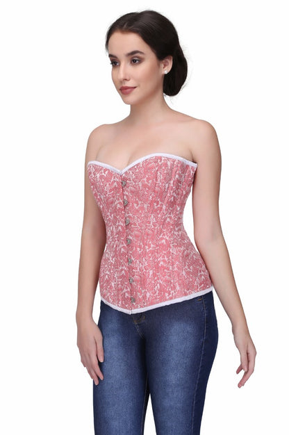 Nessa Rose Pink Sweet Heart Overbust Corset - Corset Revolution