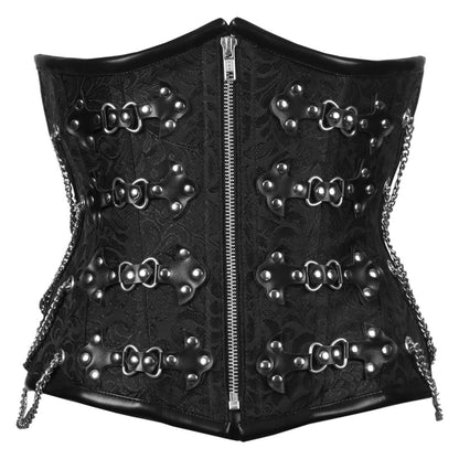 Dark Gothic Authentic Steel Boned Underbust Corset - Corset Revolution