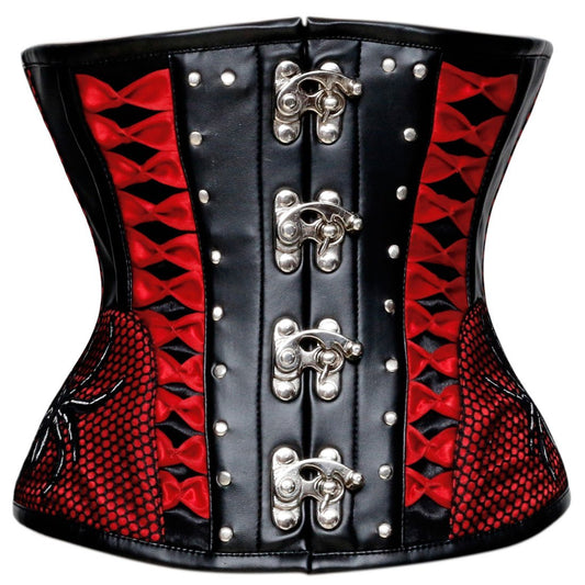 Helga Gothic Punk Underbust Steel Boned Corset - Corset Revolution