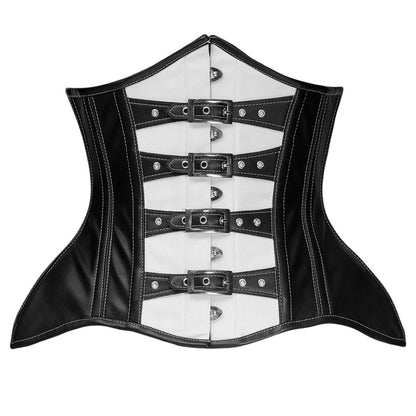 Carlotta Authentic Steel Boned Gothic Punk Underbust Corset - Corset Revolution