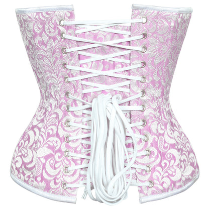 Light Pink Authentic Steel Boned Waist Reducing Underbust Corset - Corset Revolution