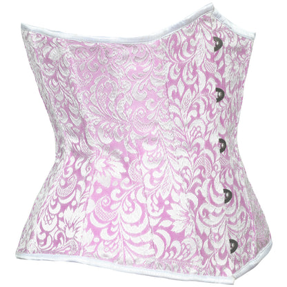 Light Pink Authentic Steel Boned Waist Reducing Underbust Corset - Corset Revolution