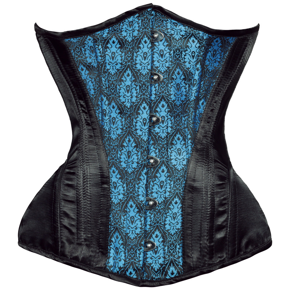 Lilly Turquoise Classy Underbust Satin Corset - Corset Revolution