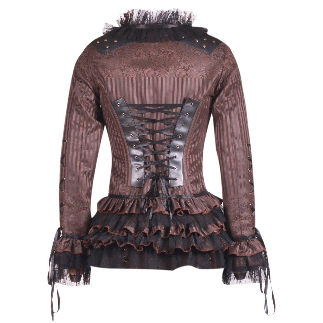 Alfreda Steampunk Stripe Jacket - Corset Revolution