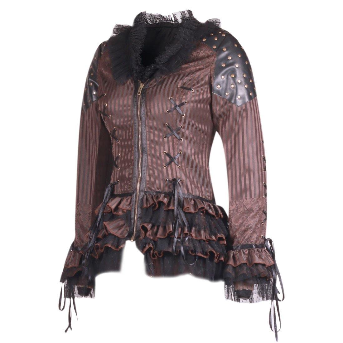 Alfreda Steampunk Stripe Jacket - Corset Revolution