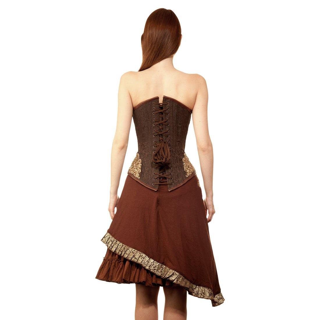 Heorhiy Steampunk Authentic Steel Boned Overbust Corset Dress - Corset Revolution