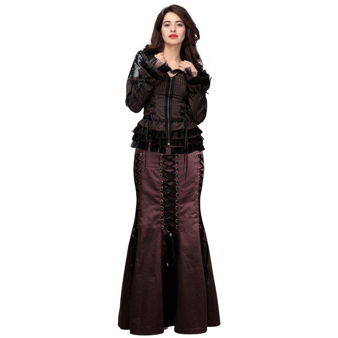 Alex Steampunk Two Piece Long Dress - Corset Revolution