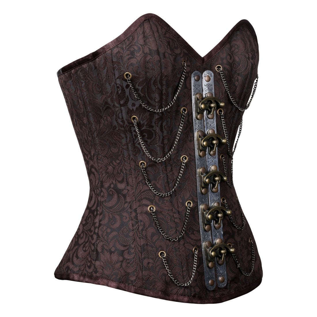 Bertram Authentic Steel Boned Steampunk Waist Training Overbust Corset - Corset Revolution