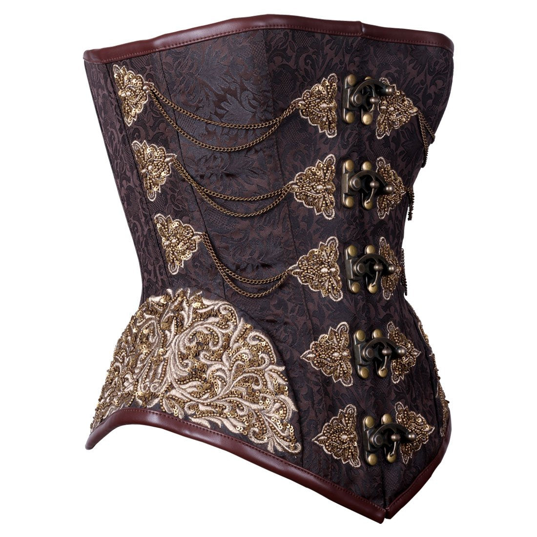 Madhavi Steampunk Authentic Steel Boned Overbust Corset - Corset Revolution