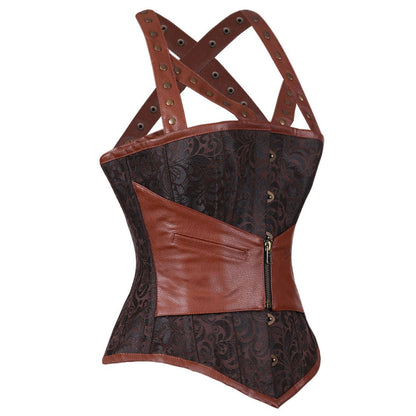 Narcissa Steampunk Authentic Steel Boned Overbust Corset - Corset Revolution