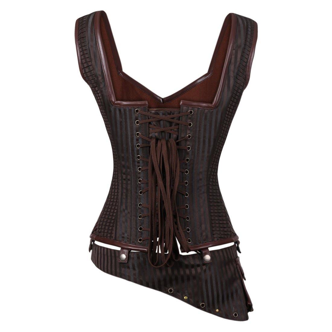 Annemieke Steampunk Authentic Steel Boned Overbust Corset - Corset Revolution