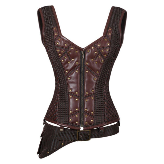 Annemieke Steampunk Authentic Steel Boned Overbust Corset - Corset Revolution