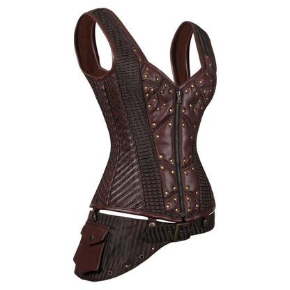 Annemieke Steampunk Authentic Steel Boned Overbust Corset - Corset Revolution