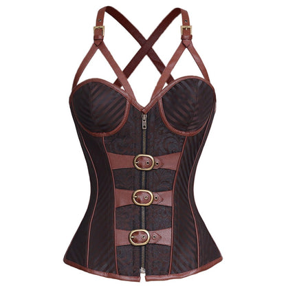 Yehudit Steampunk Authentic Steel Boned Overbust Corset - Corset Revolution