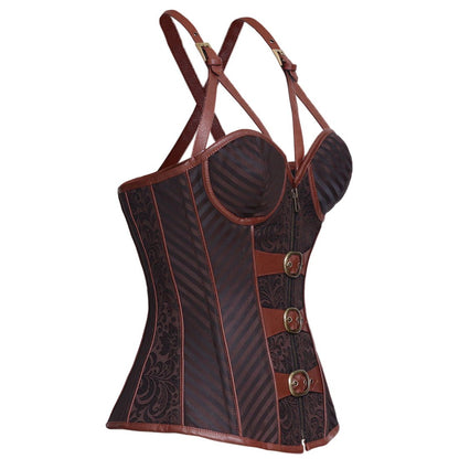 Yehudit Steampunk Authentic Steel Boned Overbust Corset - Corset Revolution