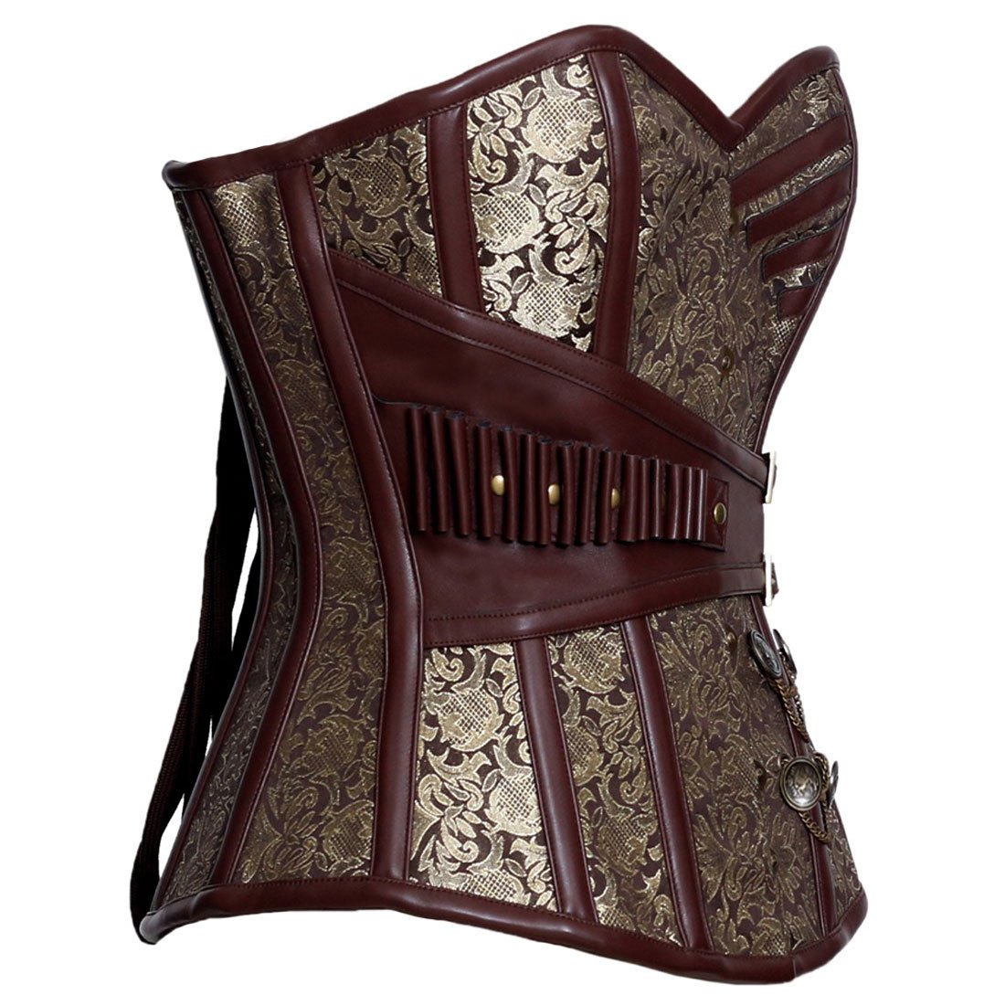 Yevgeniya Steampunk Authentic Steel Boned Overbust Corset - Corset Revolution