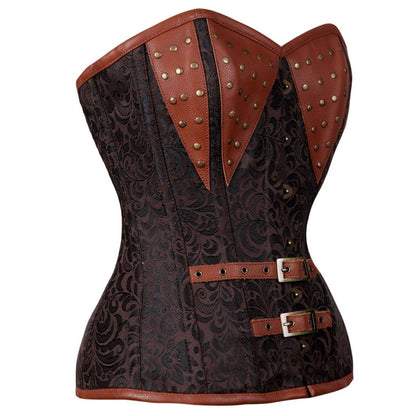 Erika Overbust Steel Boned Steampunk Corset - Corset Revolution