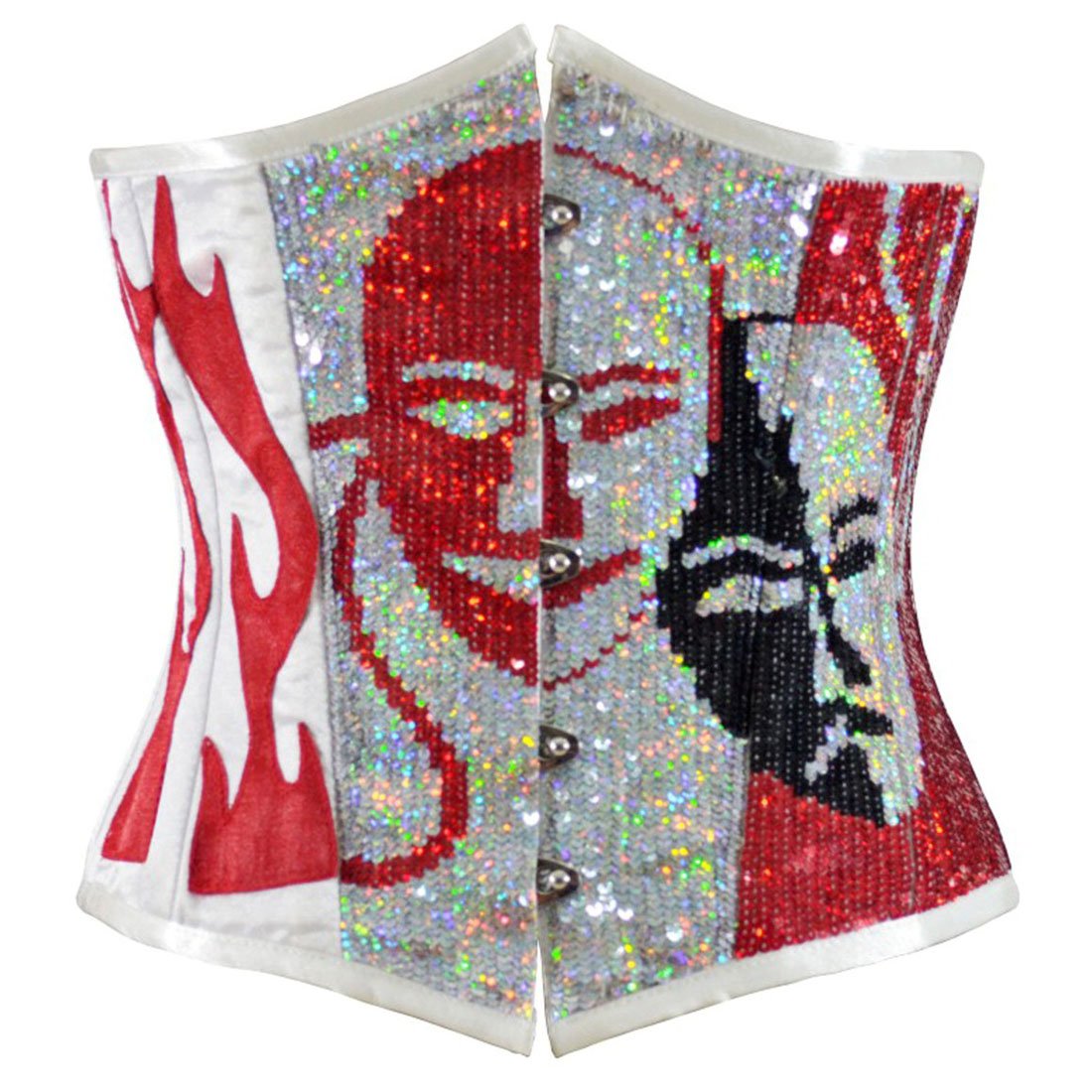 Play Face Good Ugly Sequined Underbust Corset - Corset Revolution