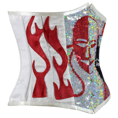 Play Face Good Ugly Sequined Underbust Corset - Corset Revolution