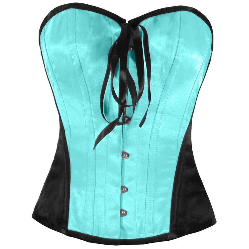 Quintella Black White Authentic Overbust Corset - Corset Revolution