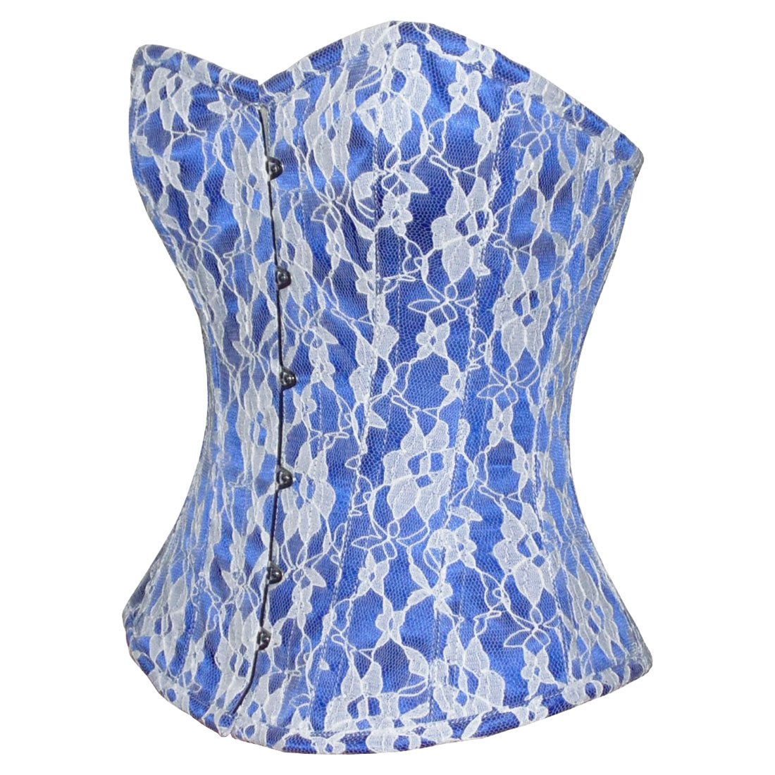 Xanthe Floral Net Overlayed Authentic Overbust Corset - Corset Revolution