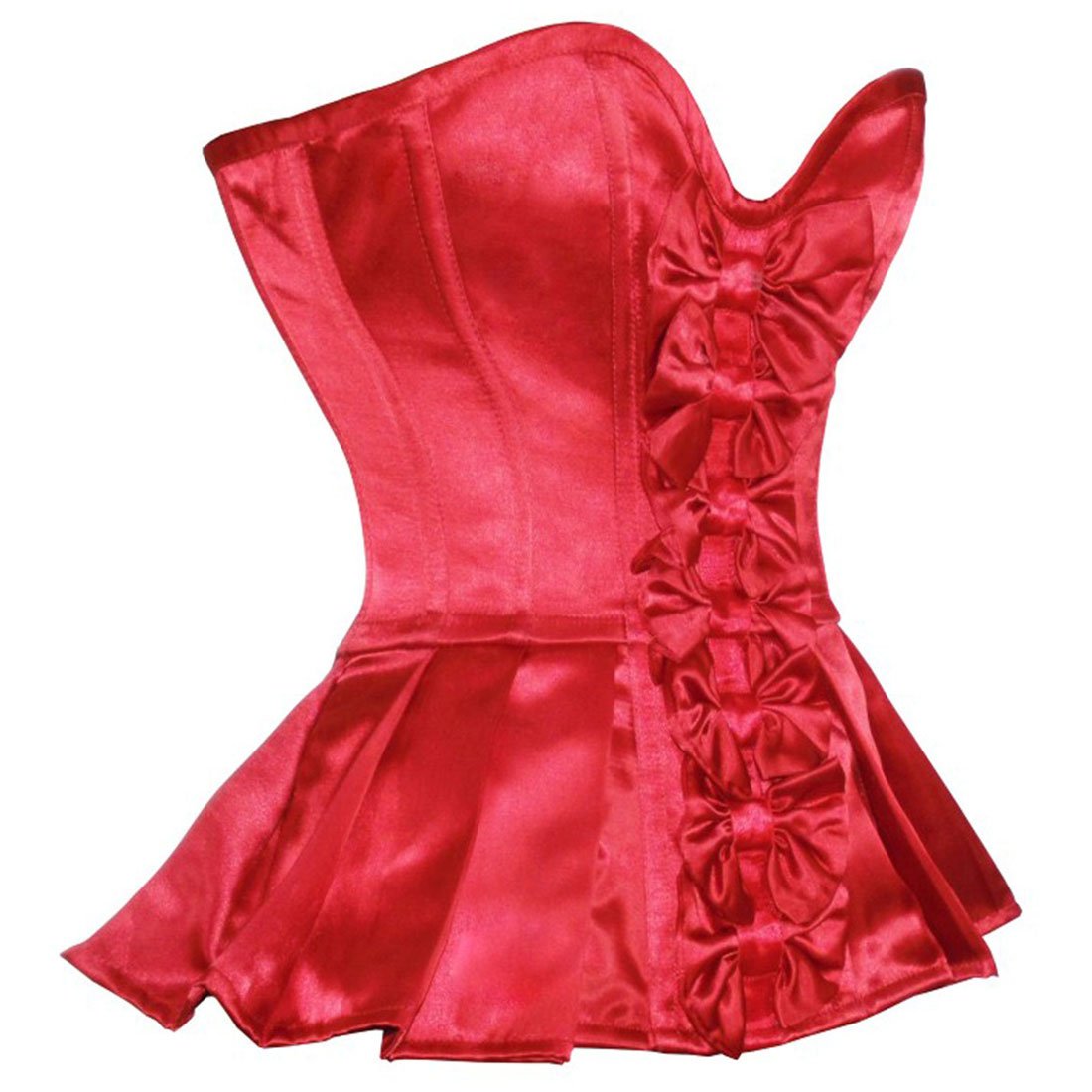 Varvara Bow Corset Mini Dress Authentic Red Overbust Sexy Corset - Corset Revolution