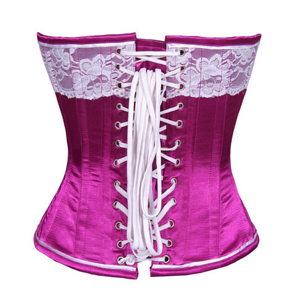 Madge Victorian Magenta Authentic Overbust Corset - Corset Revolution