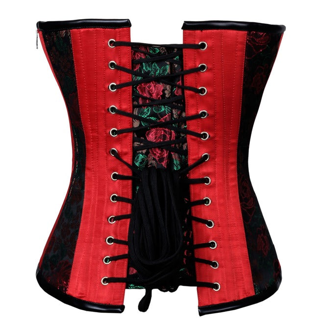 Zorina Waist Reducing Authentic Steel Boned Overbust Corset - Corset Revolution