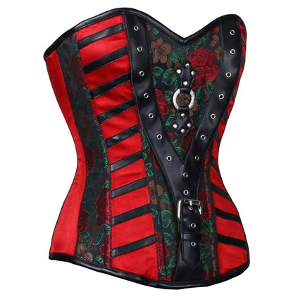 Zorina Waist Reducing Authentic Steel Boned Overbust Corset - Corset Revolution