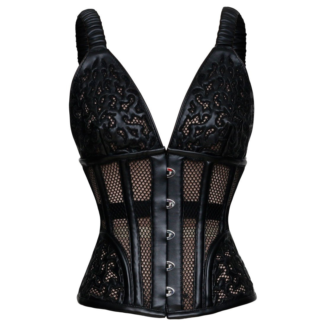 Lakeisha Authentic Steel Boned Underbust Mesh Corset - Corset Revolution