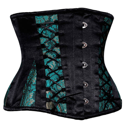 Damask Jacquard Underbust Waist Reducing Corset - Corset Revolution