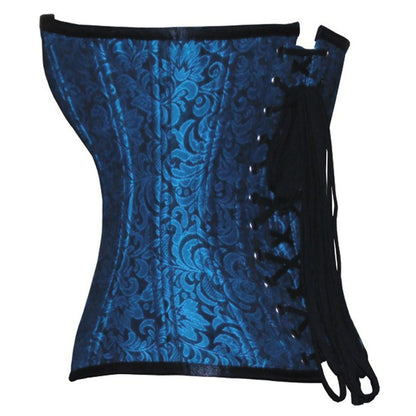 Selena Black Turquoise WT Overbust Corset - Corset Revolution