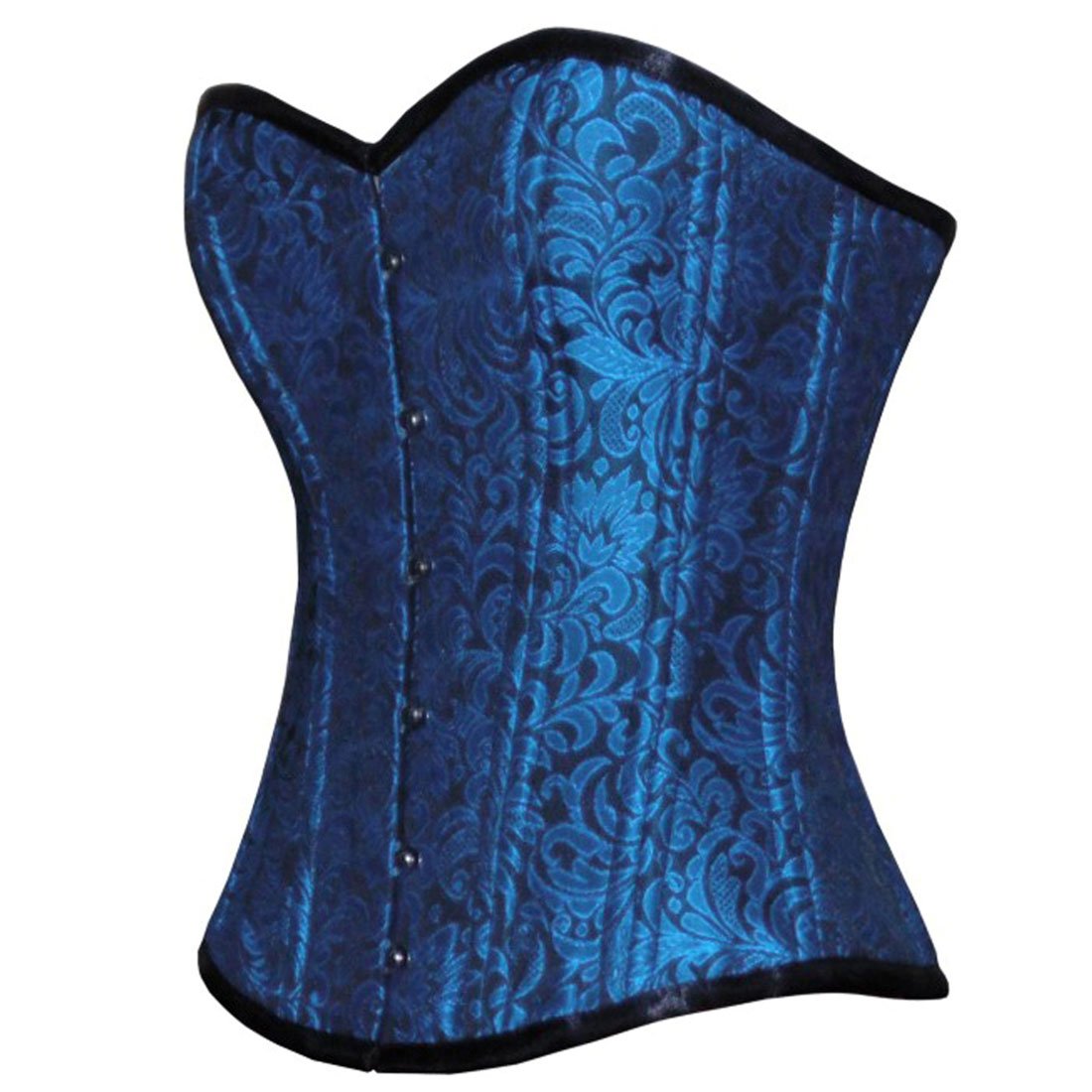 Selena Black Turquoise WT Overbust Corset - Corset Revolution