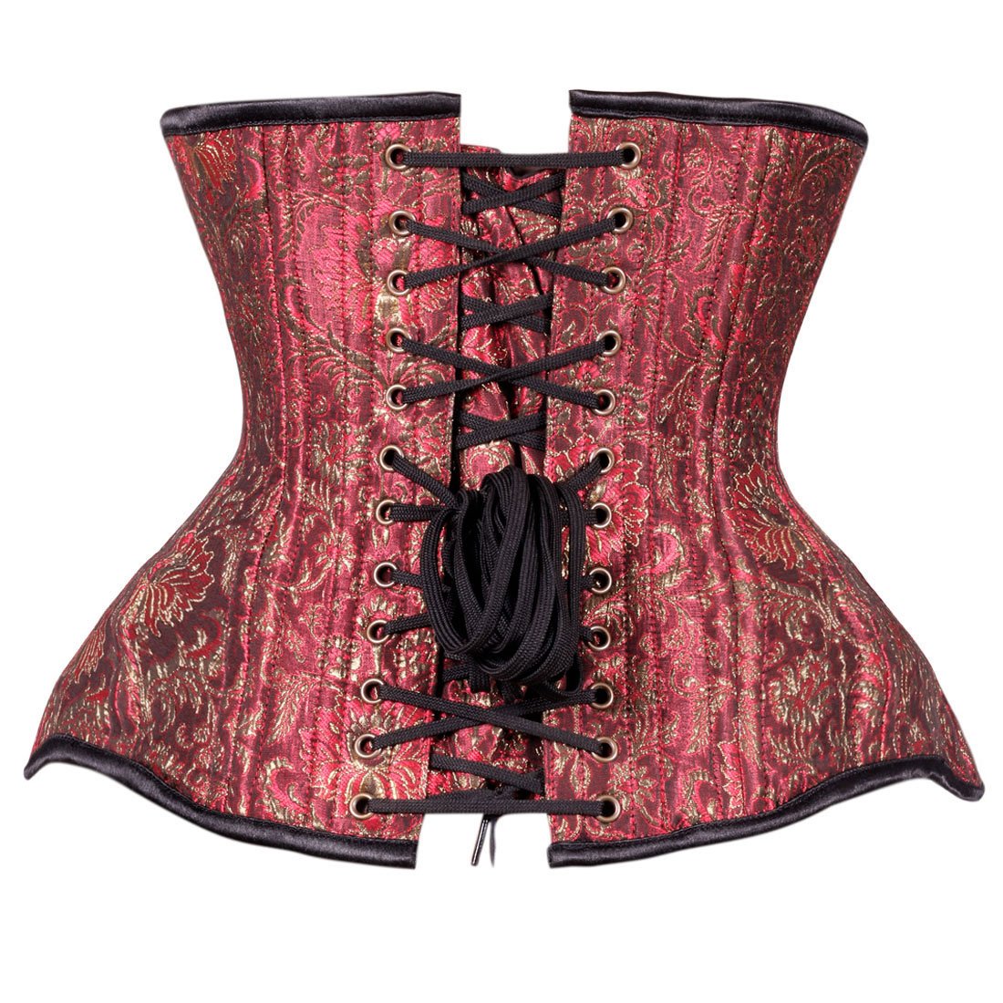 Carmella Authentic Steel Boned Jacquard Underbust Waist Training Corset - Corset Revolution