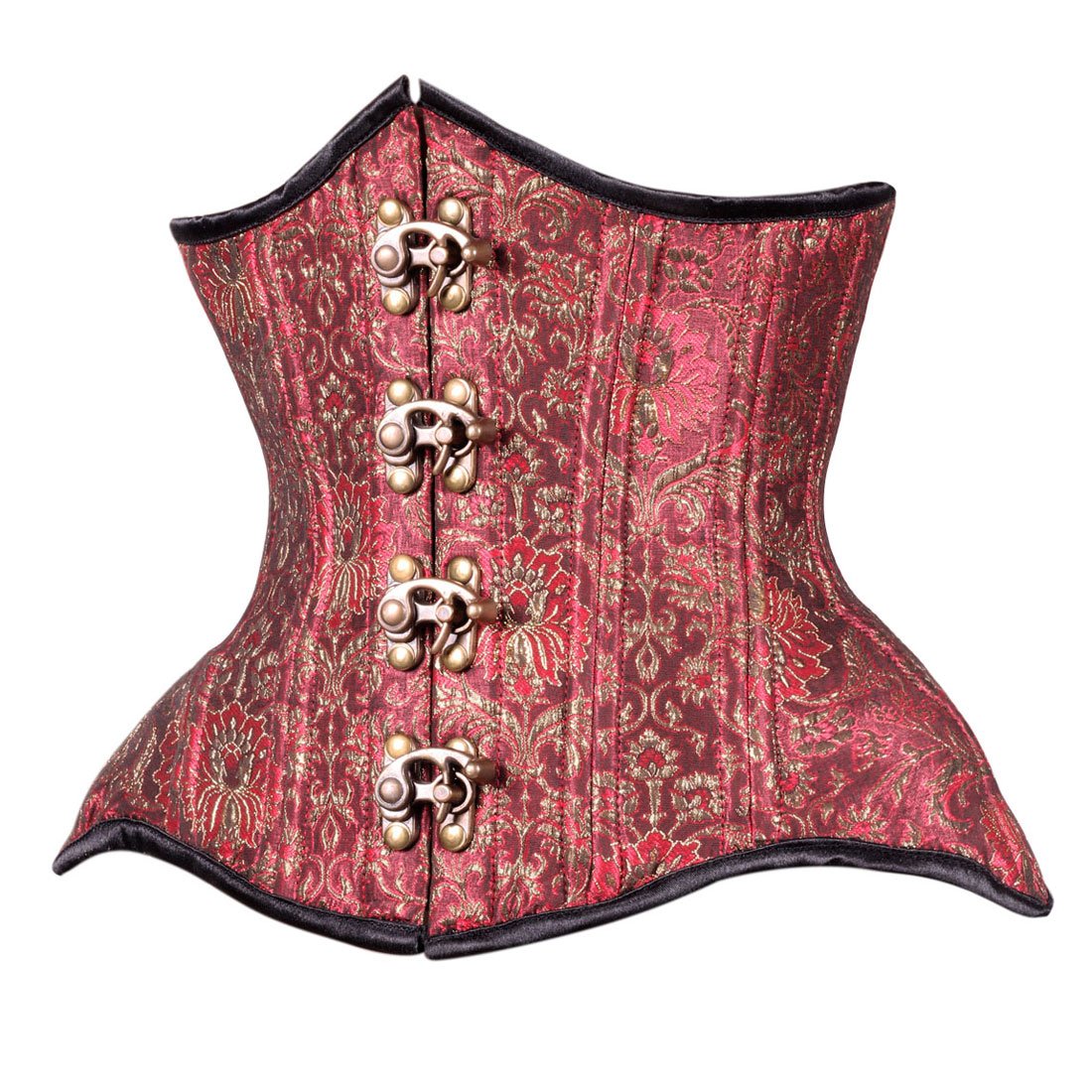 Carmella Authentic Steel Boned Jacquard Underbust Waist Training Corset - Corset Revolution