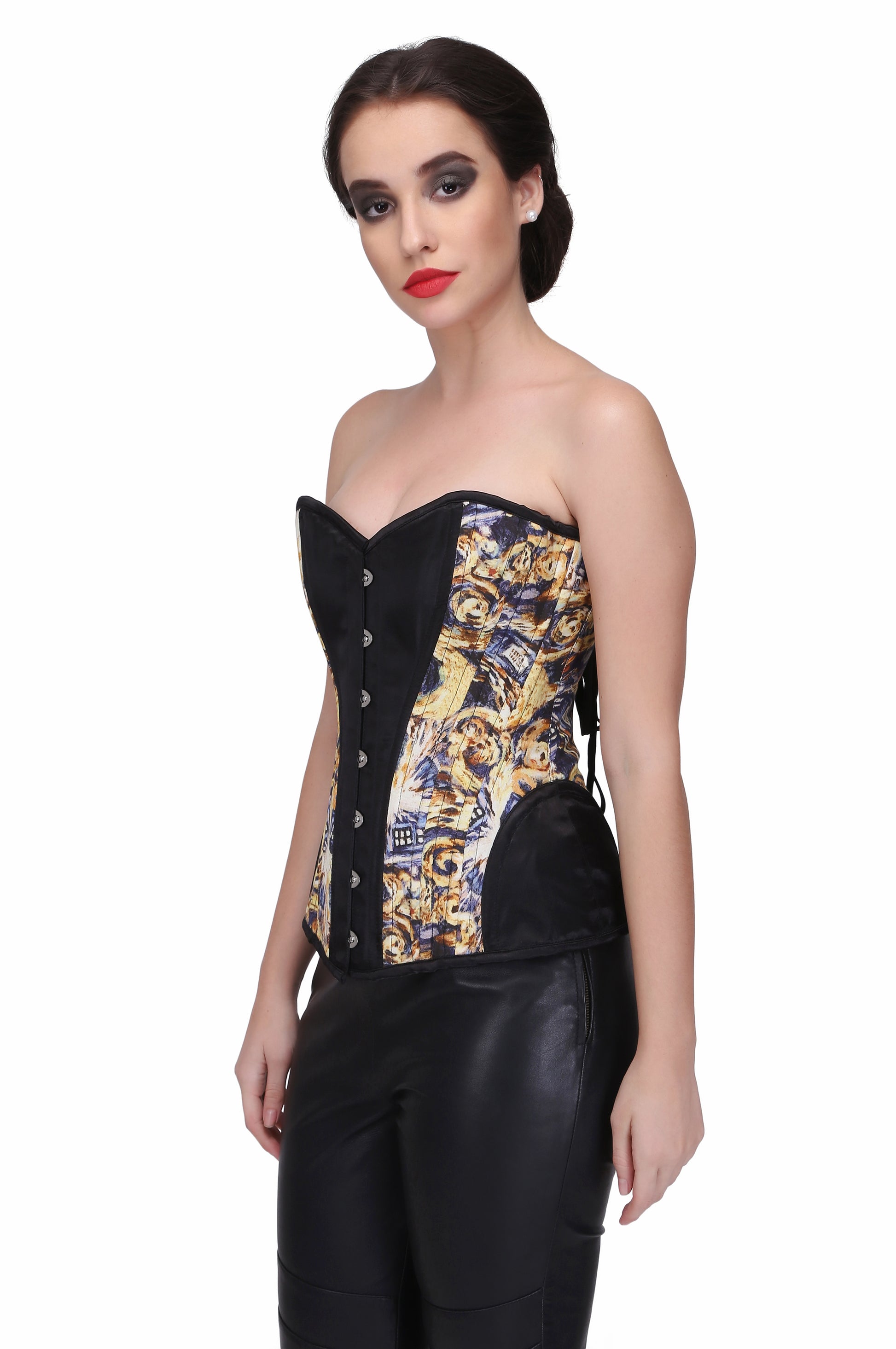 Gothic print over bust corset - Corset Revolution