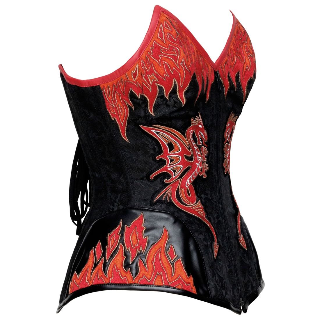 Authentic steel boned Red Dragon Overbust Corset
