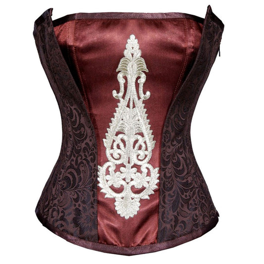 Steampunk Overbust Corset Coffee