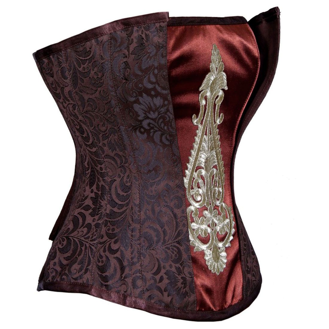 Steampunk Overbust Corset Coffee